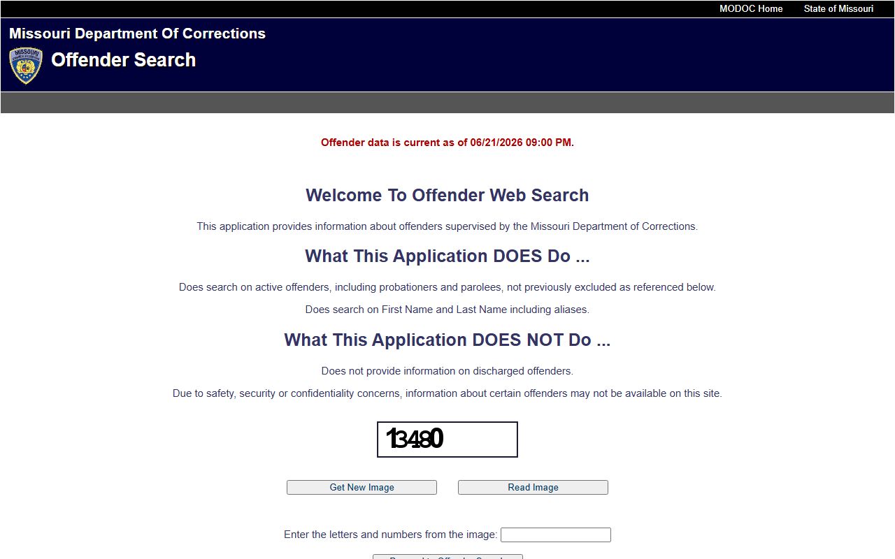 Putnam County arrest records Missouri DOC offender search
