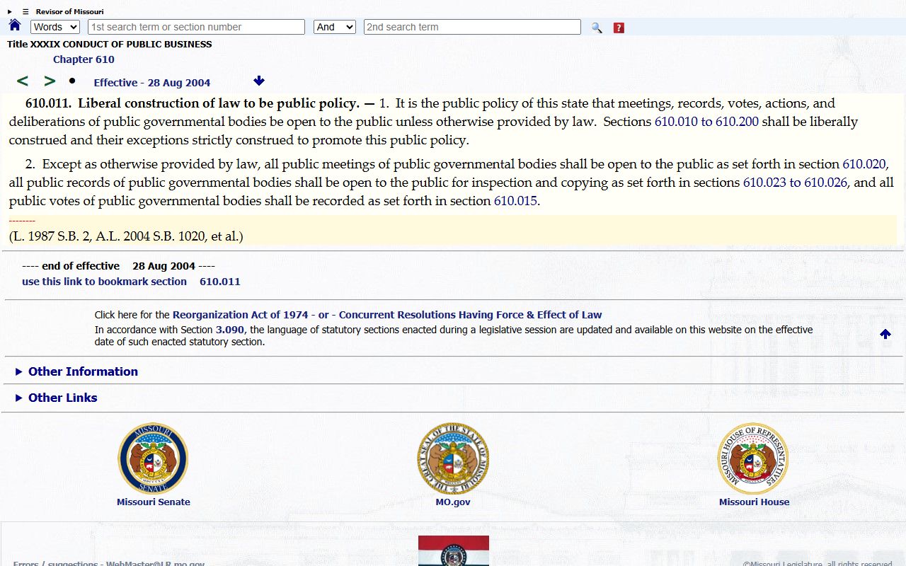 Putnam County court records Sunshine Law access source