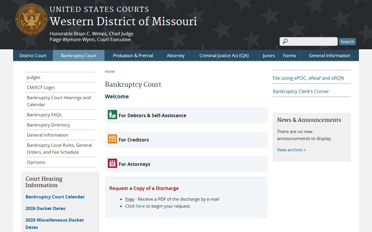 Putnam County probate records Western District bankruptcy court records